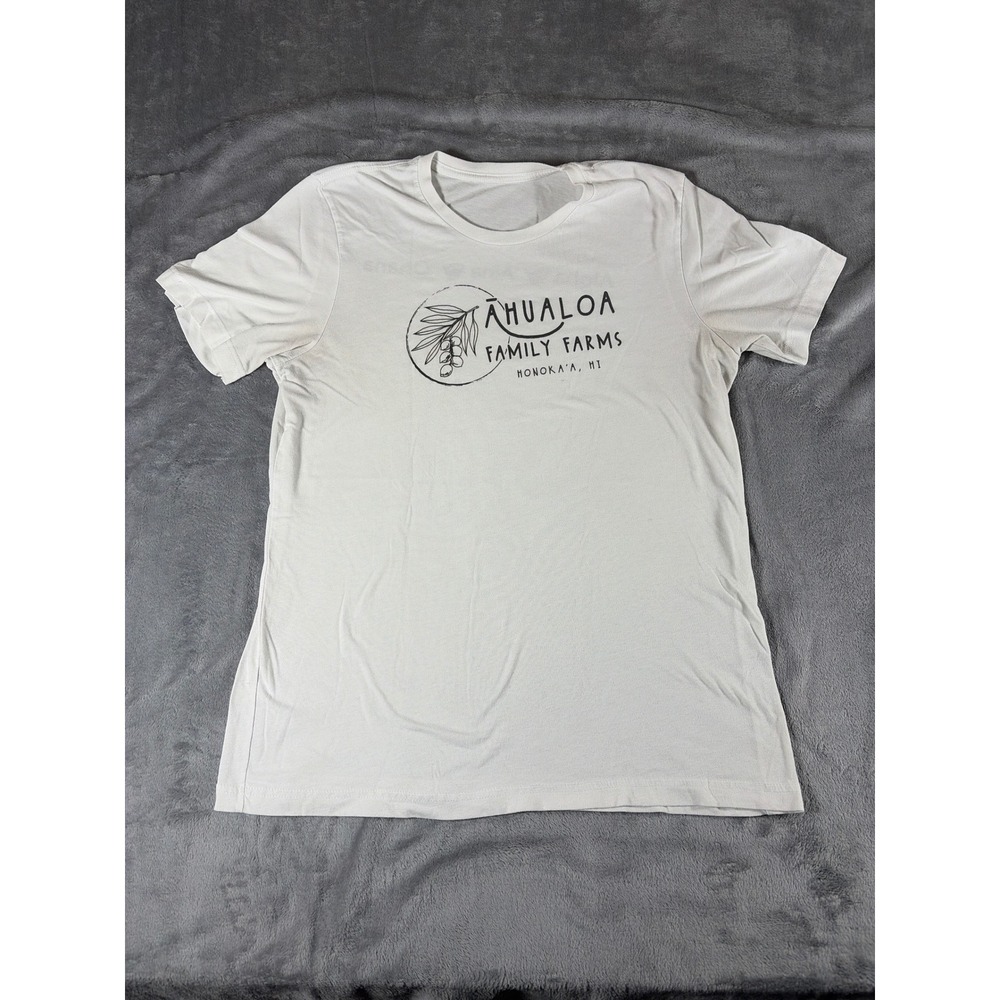 Ahualoa Family Farms Hawaii Graphic T-Shirt Mens White Aloha Aina Ohana Tee